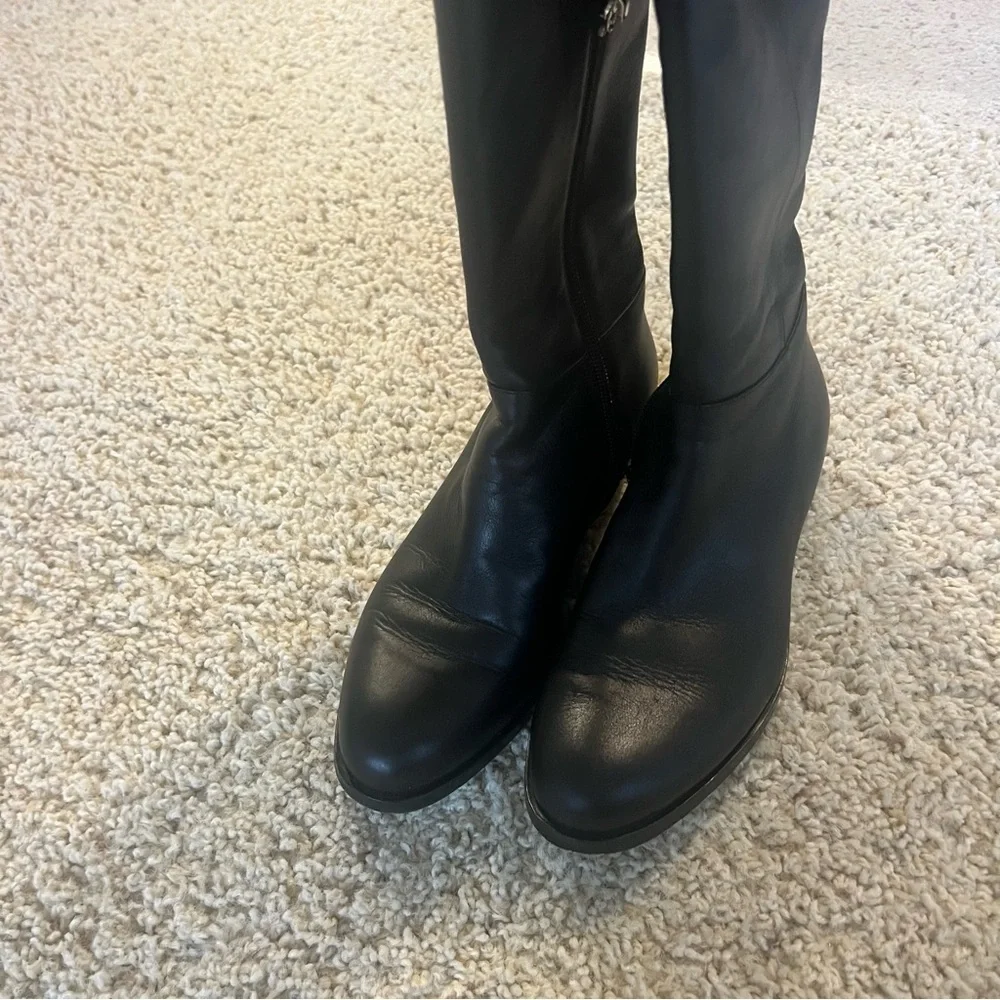 Jimmy Choo black leather riding boots